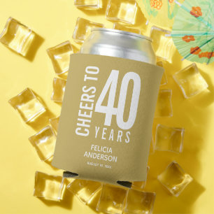 Cheers to Birthday Years Gold Blikjeskoeler