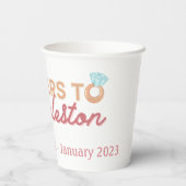 "Cheers to Charleston" Bach Party Paper Cups Papieren Bekers (Achterkant)
