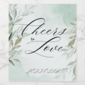 Cheers to Love - Elégant Étiquette de vin de maria (Étiquettes simples)