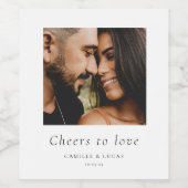 Cheers to love Personalized Wedding Favors Wine L Wijn Etiket (Enkel label)