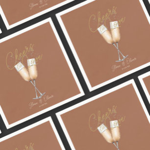 Cheers to Love Rust Terracotta Vrijgezellenfeest P Servet