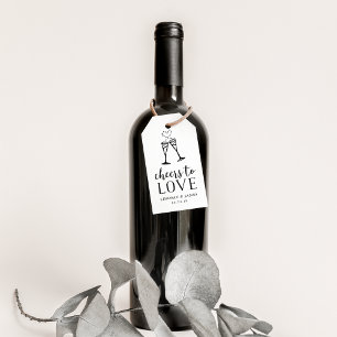 Cheers to Love Wedding Favor Cadeaulabel