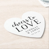 Cheers to Love Wedding Kartonnen Onderzetters (Gekanteld)