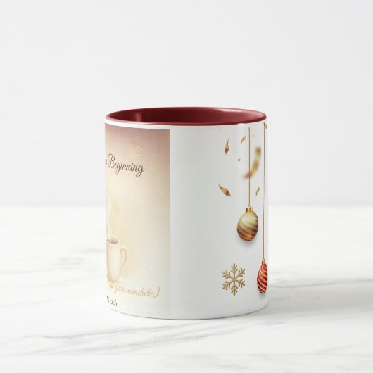 Cheers to New Beginnings | Custom Holiday Mug 2026 Mok (Midden)