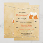 Cheers to Retirement Party Beers nodigt uit Kaart (Voorkant / Achterkant)