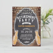 Cheers to Retirement Rustic Beer Party Kaart (Staand voorkant)