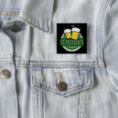 Cheers to St Patrick's Day Beer Mokken Vierkante Button 5,1 Cm (In situ)