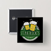 Cheers to St Patrick's Day Beer Mokken Vierkante Button 5,1 Cm (Voorkant /achterkant)