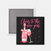 Cheers To The New Year 2026 Champagne New Years Ev Magneet (Voorkant / Achterkant)