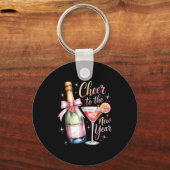 Cheers To The New Year 2026 Champagne New Years Ev Sleutelhanger (Voorkant)