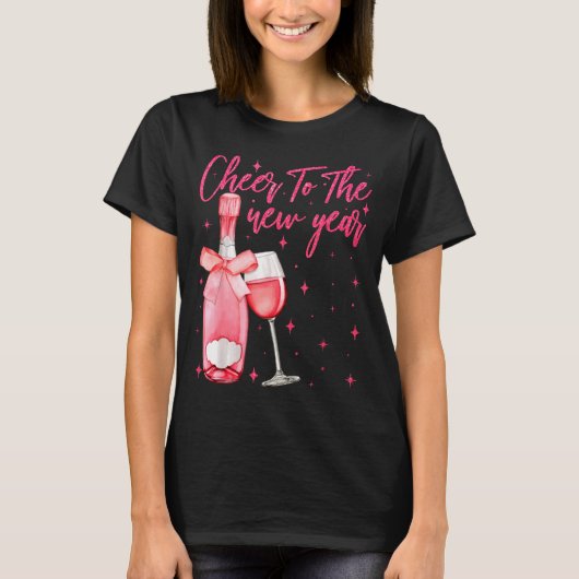 Cheers To The New Year 2026 Champagne New Years Ev T-shirt (Voorkant)
