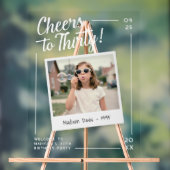 Cheers to Thirty 30 Retro Photo Birthday Welcome (Neutre)