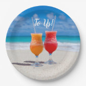 Cheers to US Beach Drinken Papieren Bordje (Voorkant)