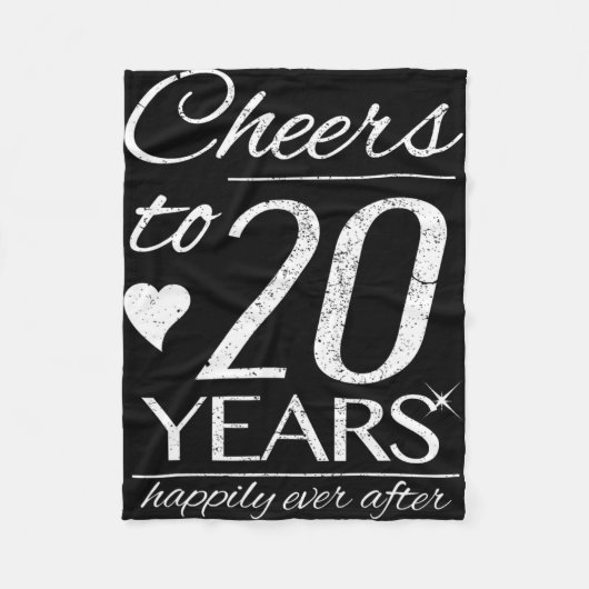 Cheers tot 20 jaar gehuwde paren 20e huwelijk en fleece deken (Voorkant)