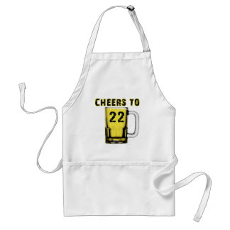 Cheers tot 22. Verjaardag Standaard Schort