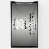 Cheers tot 25 jaar Silver Wedding Jubileum Spandoek (Verticaal)