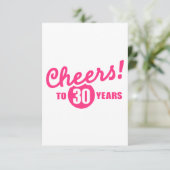 Cheers tot 30 jaar kaart (Staand voorkant)