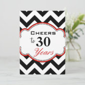 Cheers tot 30 jaar Uitnodiging (Staand voorkant)