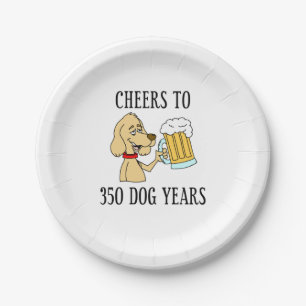 Cheers tot 350 mg 50e verjaardag papieren bordje