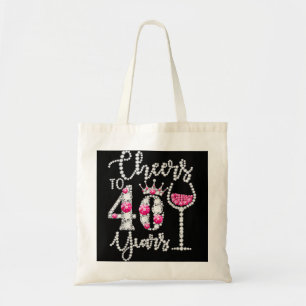 Cheers tot 40 jaar oud Happy 40th Birthday Queen D Tote Bag