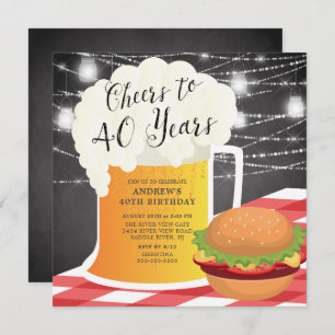 Cheers tot 40 jaar uitnodiging op verjaardag