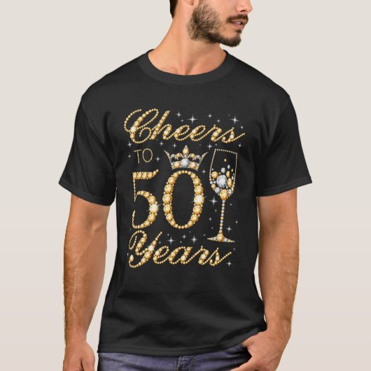 Cheers tot 50 jaar, 50 jaar koningin, 50 jaar t-shirt (Voorkant)