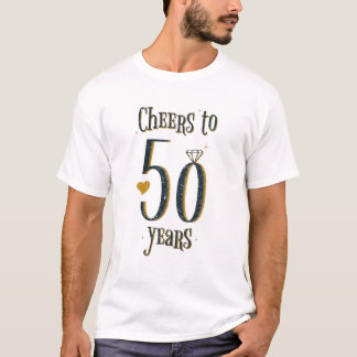 Cheers tot 50 jaar - 50e bruiloft Jubileum T-shirt