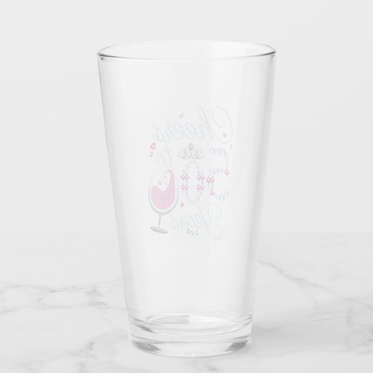 Cheers tot 50 jaar 50e verjaardag Drink Glas (Achterkant)