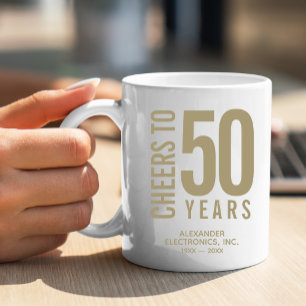 Cheers tot 50 jaar Business Jubileum Koffiemok