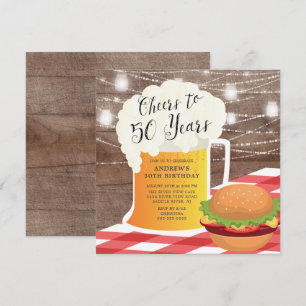 Cheers tot 50 jaar uitnodiging op verjaardag