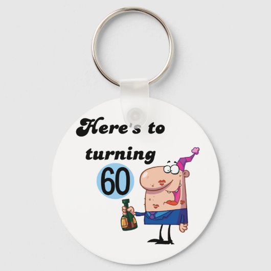 Cheers tot 60 Birthday Tshirts en Gifts Sleutelhanger (Voorkant)