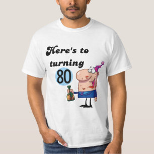 Cheers tot 80-jarige overhemden en cadeautjes t-shirt