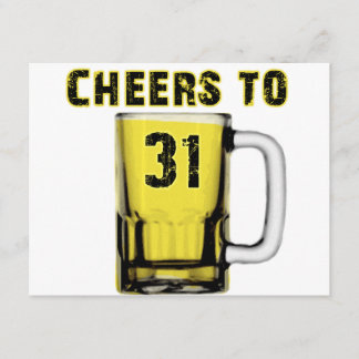 Cheers tot eenendertig. Verjaardag Kaart