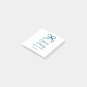 Cheers twenty blue birthday bow name date boho ret post-it® notes (Schuin)