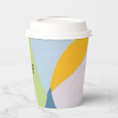 Cheers Uniek kleurenblok abstracte kunst aangepast Papieren Bekers (Links)