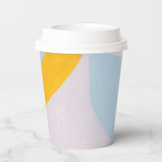 Cheers Uniek kleurenblok abstracte kunst aangepast Papieren Bekers (Achterkant)