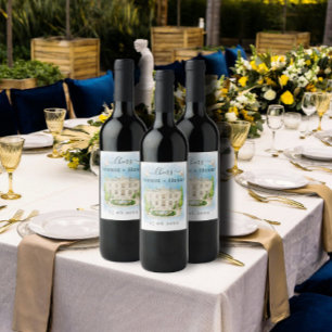 Cheers Venue bloemen duiven Wedding Luxury Wijn Etiket