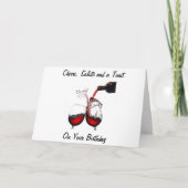 CHEERS, VERKOOP EN TOAST AAN U OP BIRTHDAAG KAART (Voorkant)