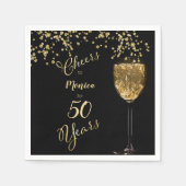 Cheers voor 50 jaar verjaardag servet (Voorkant)