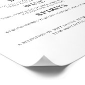 Cheers Wedding Bar-teken Poster (Hoek)