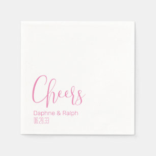 Cheers Wedding Cocktail Paper Party Napkins Servet