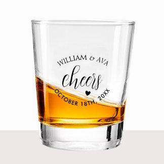 Cheers Wedding Shot Glass Glas