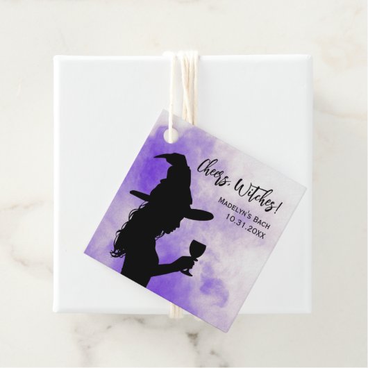 Cheers Witches Halloween Bachelorette Party, heks Bedankjes Labels (In situ)