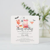 Cheers Witches Halloween Bachelorette Weekend Kaart (Staand voorkant)