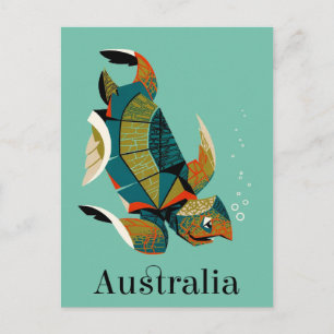 Cheery Australian Zee Turtle Briefkaart