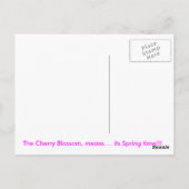 Cheery Blossom Briefkaart (Achterkant)