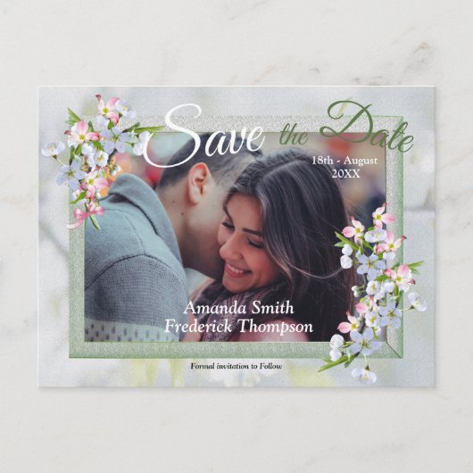 Cheery Blossom Spring Save the Dates Aankondigingskaart (Voorkant)