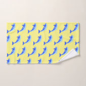 Cheery Blue Jumping Dolfijn Ocean Cartoon Bad Handdoek (Handdoek)