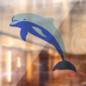 Cheery Blue Jumping Dolfijn Ocean Cartoon Raamsticker (Vel 2)