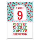 Cheery Cherry Berry First Birday Numéro de table (Par défaut)